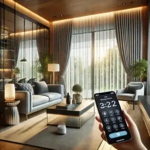 پرده هوشمند با قابلیت کنترل از راه دور